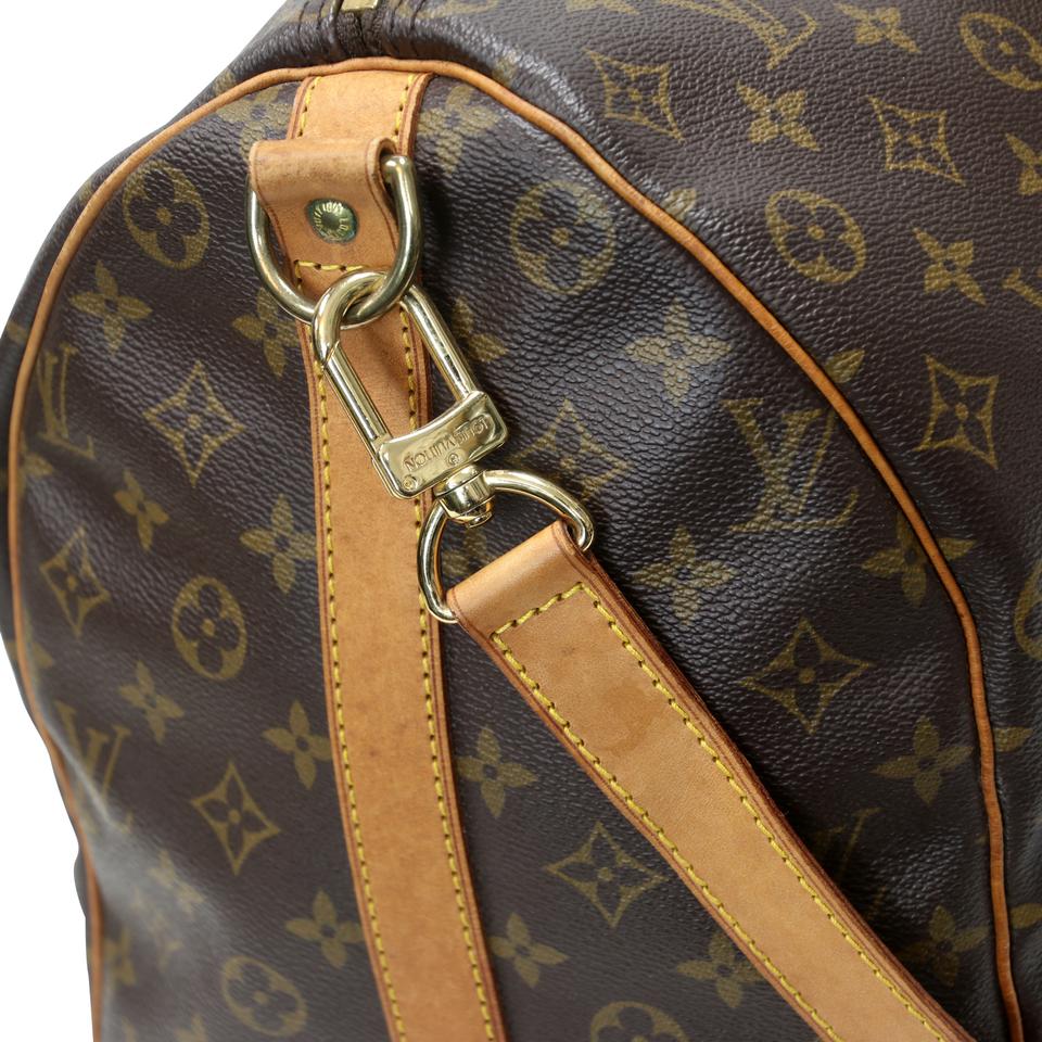 Louis Vuitton Keepall 50 Monogram Canvas Bandouliere Travel Bag LV-0829N-0001