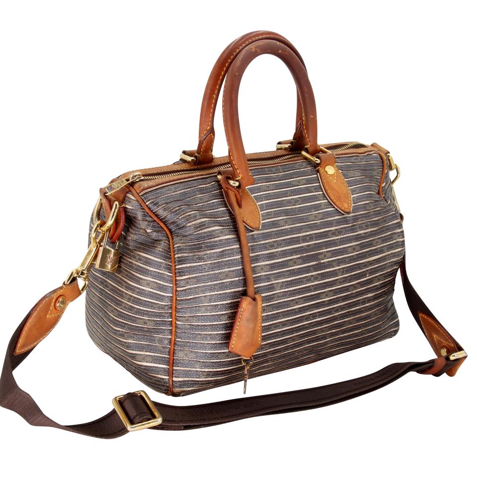 Louis Vuitton Speedy Eden Limited Edition Bandouliere Pesh Monogram Canvas Cross Body Bag