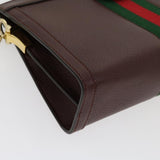 GUCCI Marmont WebSherry Line Shoulder Bag Leather Red 503877493075 Auth lt580