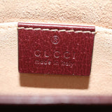 GUCCI Marmont WebSherry Line Shoulder Bag Leather Red 503877493075 Auth lt580