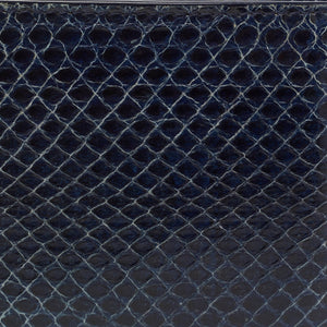 DIOR Navy Blue Watersnake Leather Metal Edge Bifold Wallet