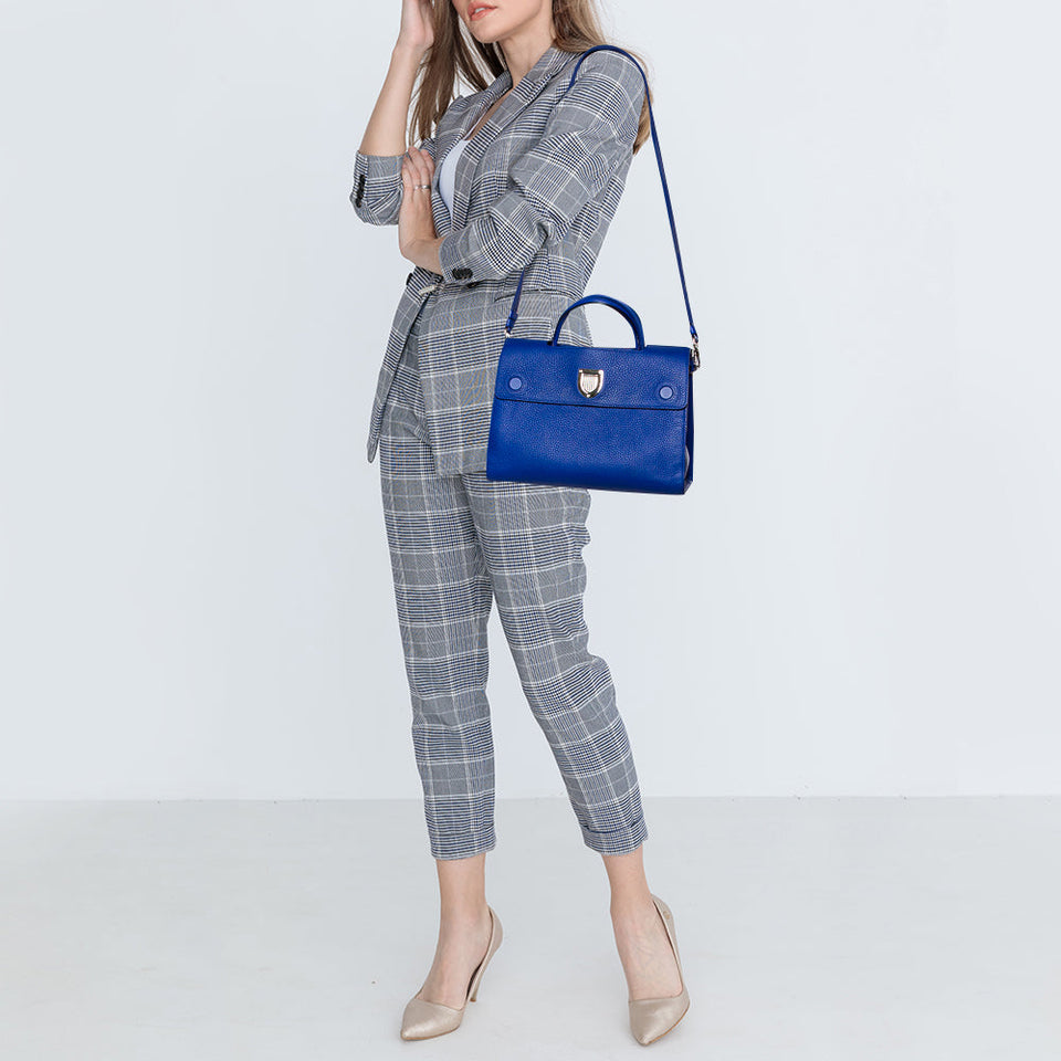 DIOR Blue Pebbled Leather Medium ever Tote