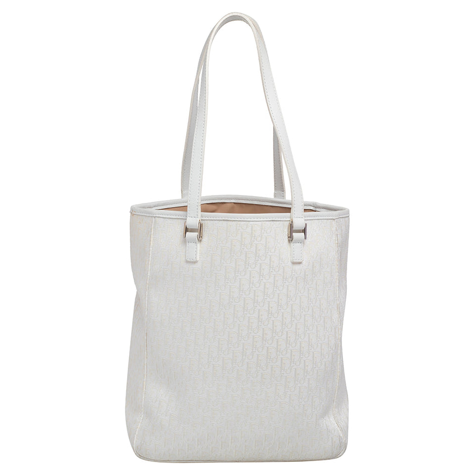 DIOR White issimo Canvas Shopping Tote