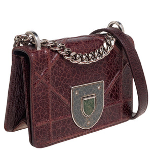 DIOR Burgundy Ceramic Effect Leather ama Club Shoulder Bag