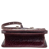 DIOR Burgundy Ceramic Effect Leather ama Club Shoulder Bag