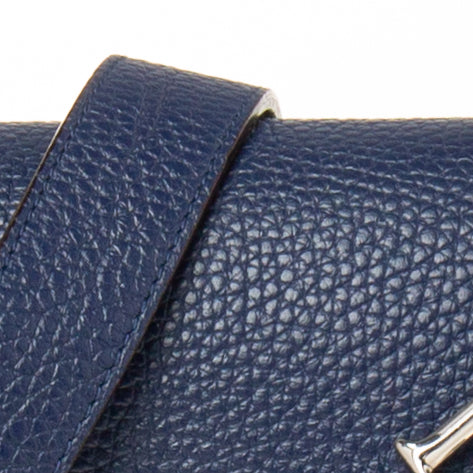 DIOR Blue Leather Small Be  Flap Top Handle Bag