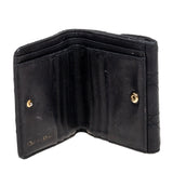 DIOR Black Cannage Leather Addict Compact Wallet