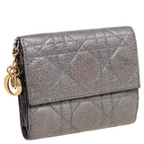 DIOR Metallic Cannage Leather Lady  French Wallet