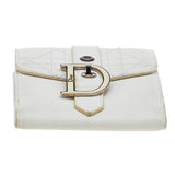 DIOR White Cannage Leather French Wallet