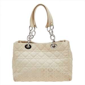 DIOR Beige Cannage Leather Soft Lady  Shopper Tote