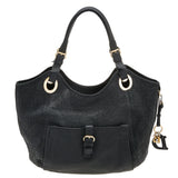 DIOR Black Cannage Leather Bee Hobo