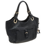 DIOR Black Cannage Leather Bee Hobo