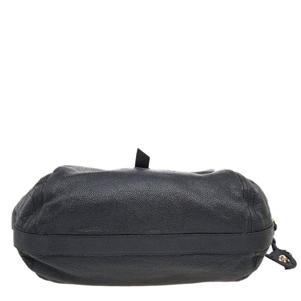 DIOR Black Cannage Leather Bee Hobo