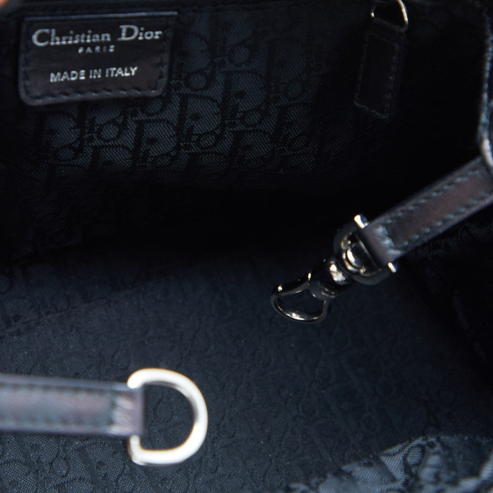 DIOR Black Cannage Leather Soft Lady  Tote