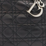 DIOR Black Cannage Leather Soft Lady  Tote