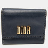 DIOR Grey Leather D-Fence Compact Wallet