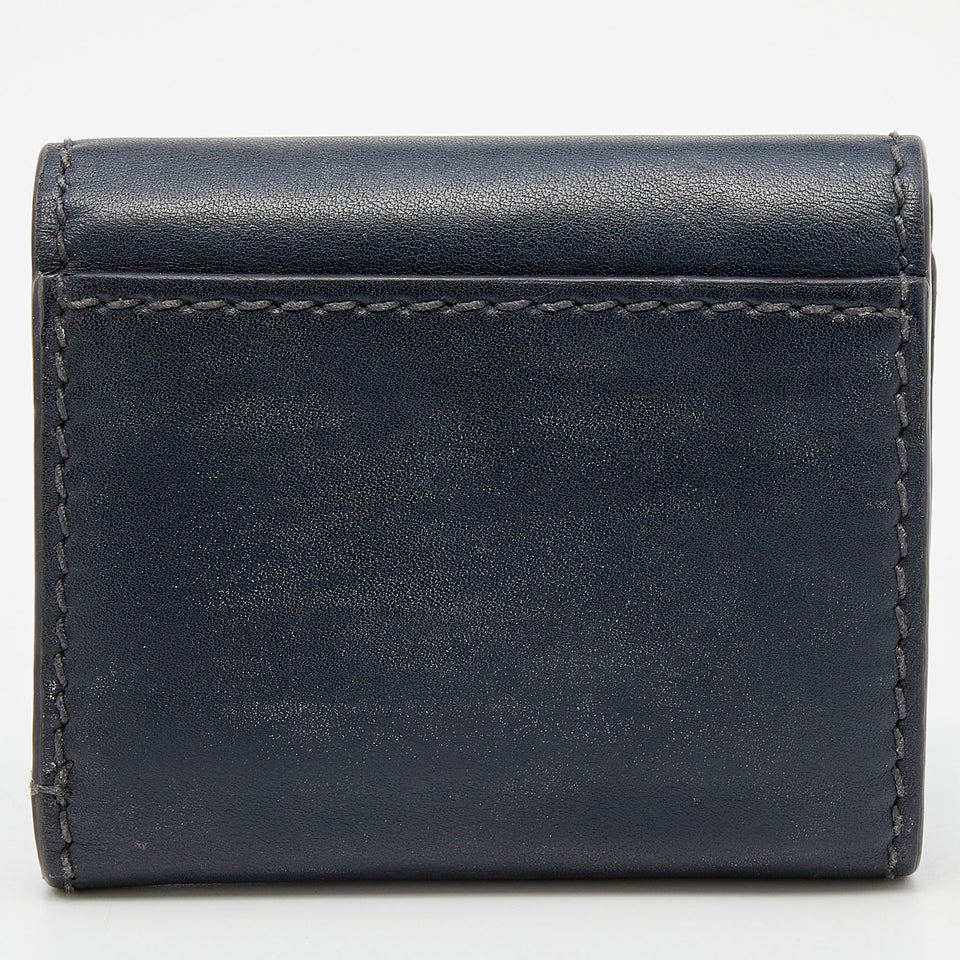 DIOR Grey Leather D-Fence Compact Wallet