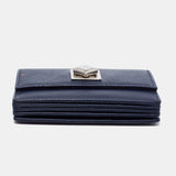 DIOR Navy Blue Leather Turn Me Gusset Card Case