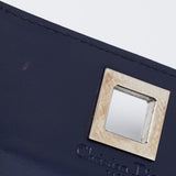 DIOR Navy Blue Leather Turn Me Gusset Card Case