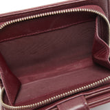 DIOR Burgundy Cannage Leather Lady  Compact French Wallet