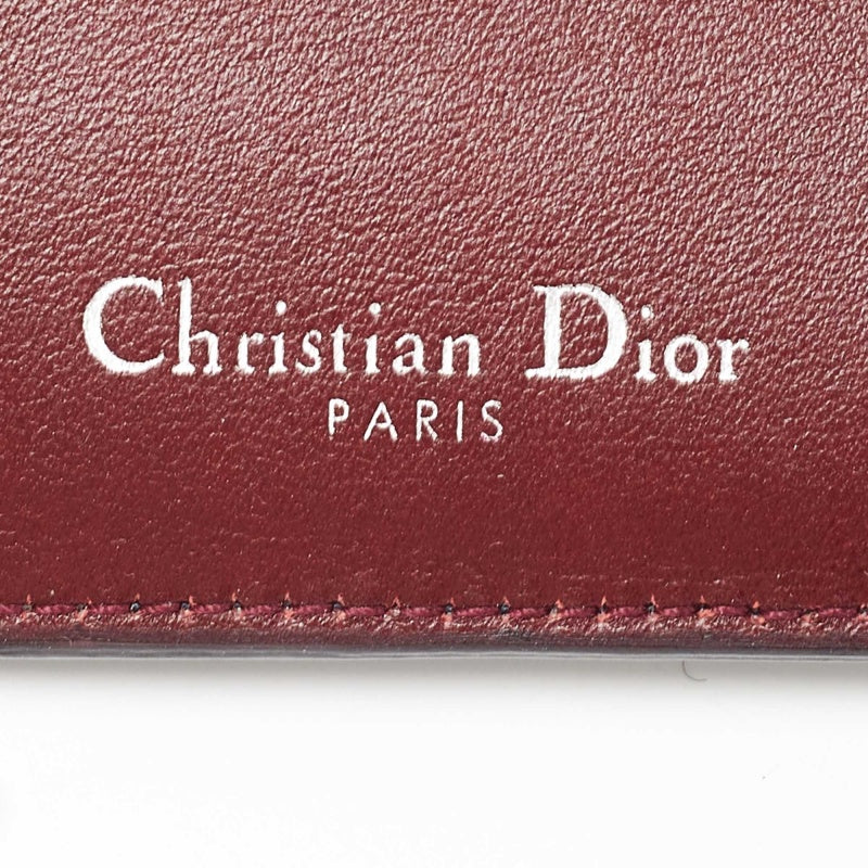 DIOR Burgundy/Dark Blue Leather issimo Envelope Wallet