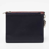 DIOR Burgundy/Dark Blue Leather issimo Envelope Wallet