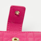 DIOR Pink Cannage Leather 5 Gusset Card Holder