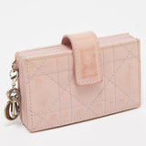 DIOR Pink Cannage Patent Leather Lady  5 Gusset Card Holder