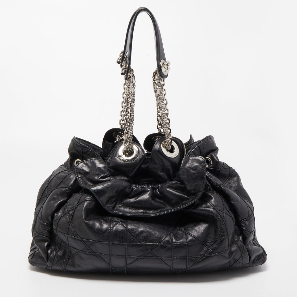 DIOR Black Cannage Leather Le Trente Hobo