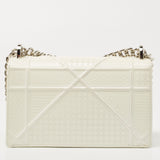 DIOR White Patent Leather Small ama Shoulder Bag