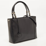 DIOR Black Leather Medium Malice Pearl Tote