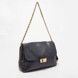 DIOR Black Leather Large ling Shoulder Bag