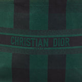 DIOR Black/Green Checkered Canvas Large Book Tote