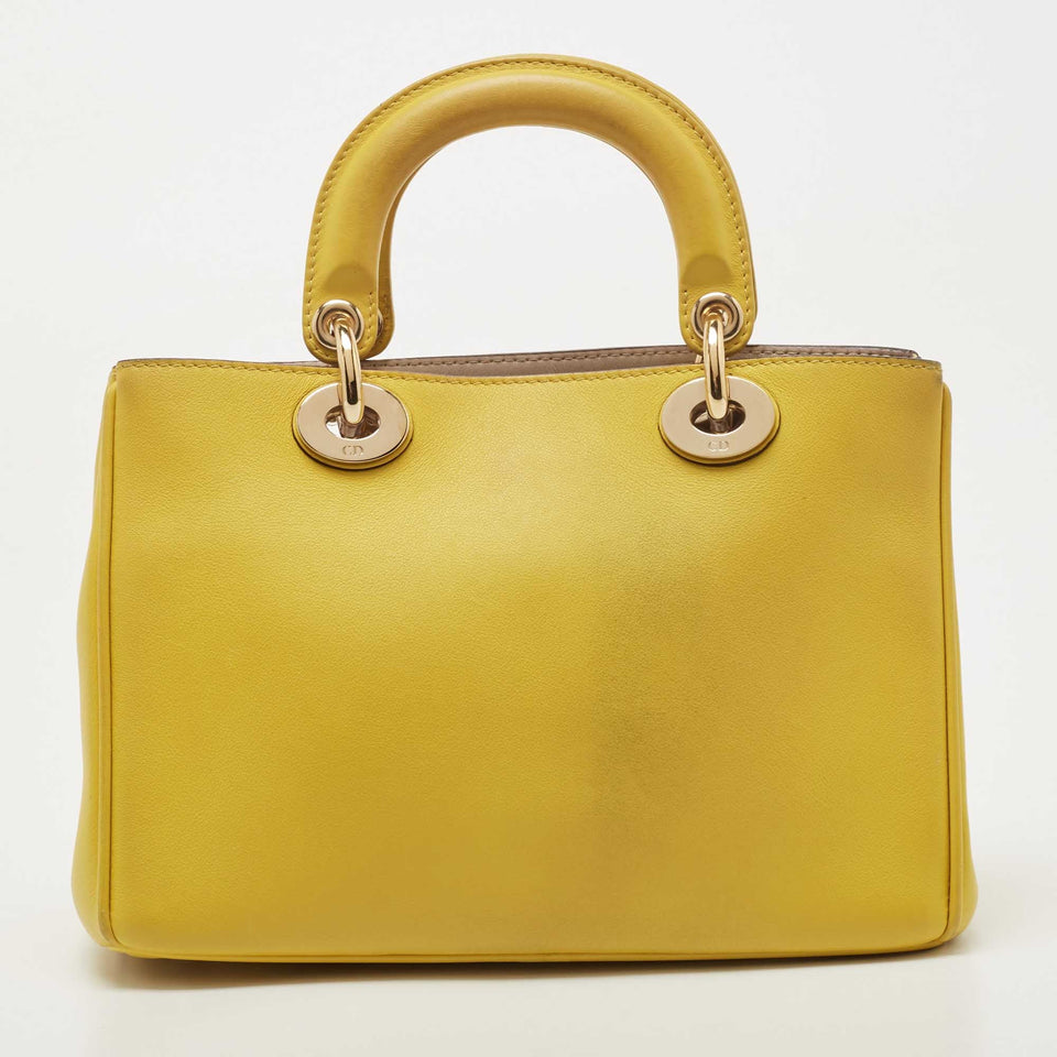 DIOR Yellow Leather Mini issimo Tote