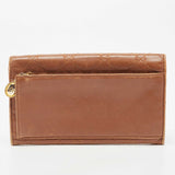 DIOR Brown Cannage Leather Double Flap Continental Wallet