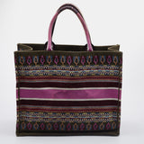 DIOR Multicolor Embroidered Canvas Large Book Tote