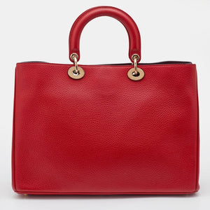 DIOR Red Leather Large issimo Shopper Tote