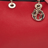 DIOR Red Leather Large issimo Shopper Tote