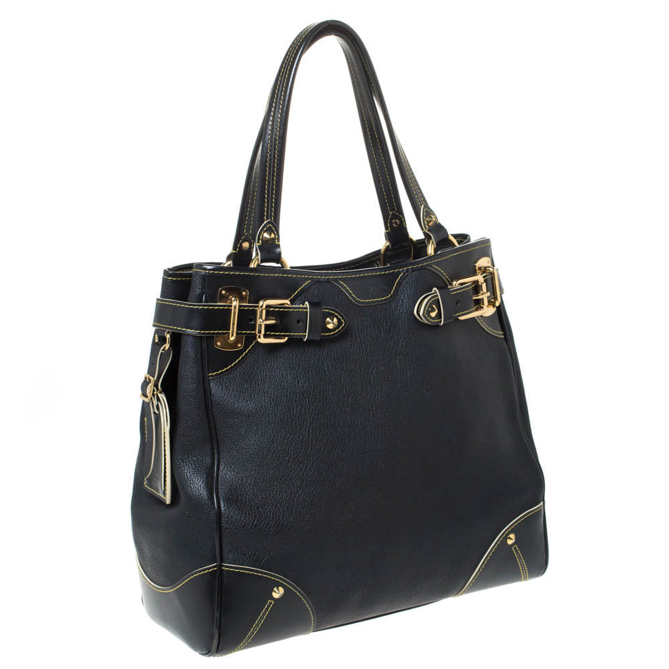 Louis Vuitton Black Suhali Leather Le Majestueux Bag