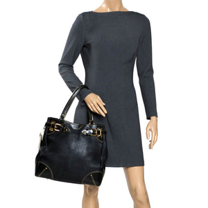 Louis Vuitton Black Suhali Leather Le Majestueux Bag