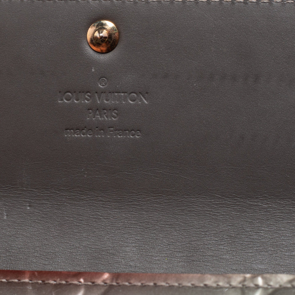 Louis Vuitton Gris Art Deco Monogram Vernis Sarah Wallet