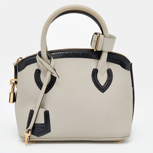 Louis Vuitton Gris Cuir Obsession Lockit BB Bag