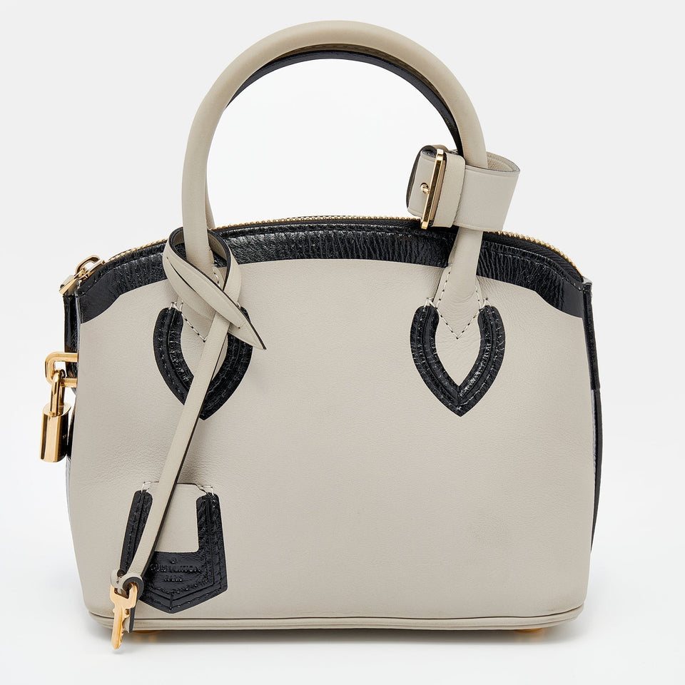 Louis Vuitton Gris Cuir Obsession Lockit BB Bag