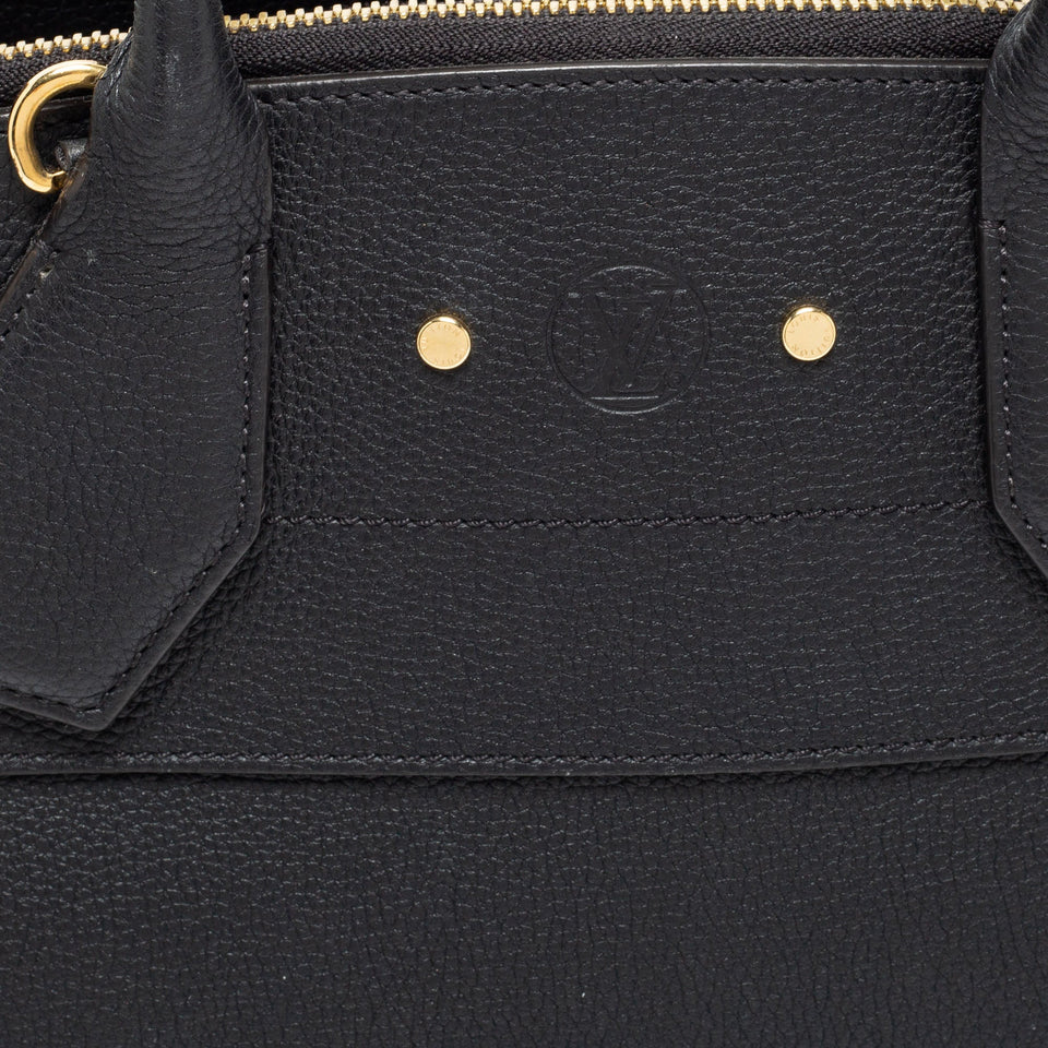 Louis Vuitton Black Leather City Steamer MM Bag