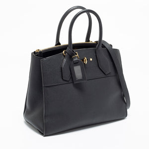 Louis Vuitton Black Leather City Steamer MM Bag