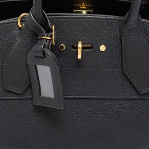 Louis Vuitton Black Leather City Steamer MM Bag
