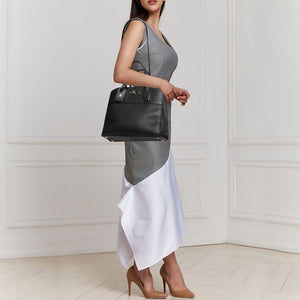 Louis Vuitton Black Leather City Steamer MM Bag