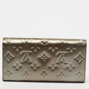 Louis Vuitton Gris Art Deco Monogram Vernis Sarah Wallet