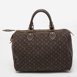 LOUIS VUITTON Ebene Monogram Canvas Mini Lin Speedy 30 Bag