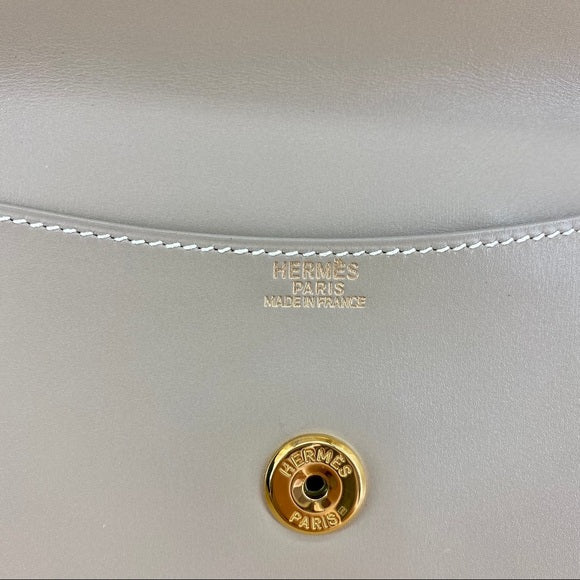 HERMES leather clutch